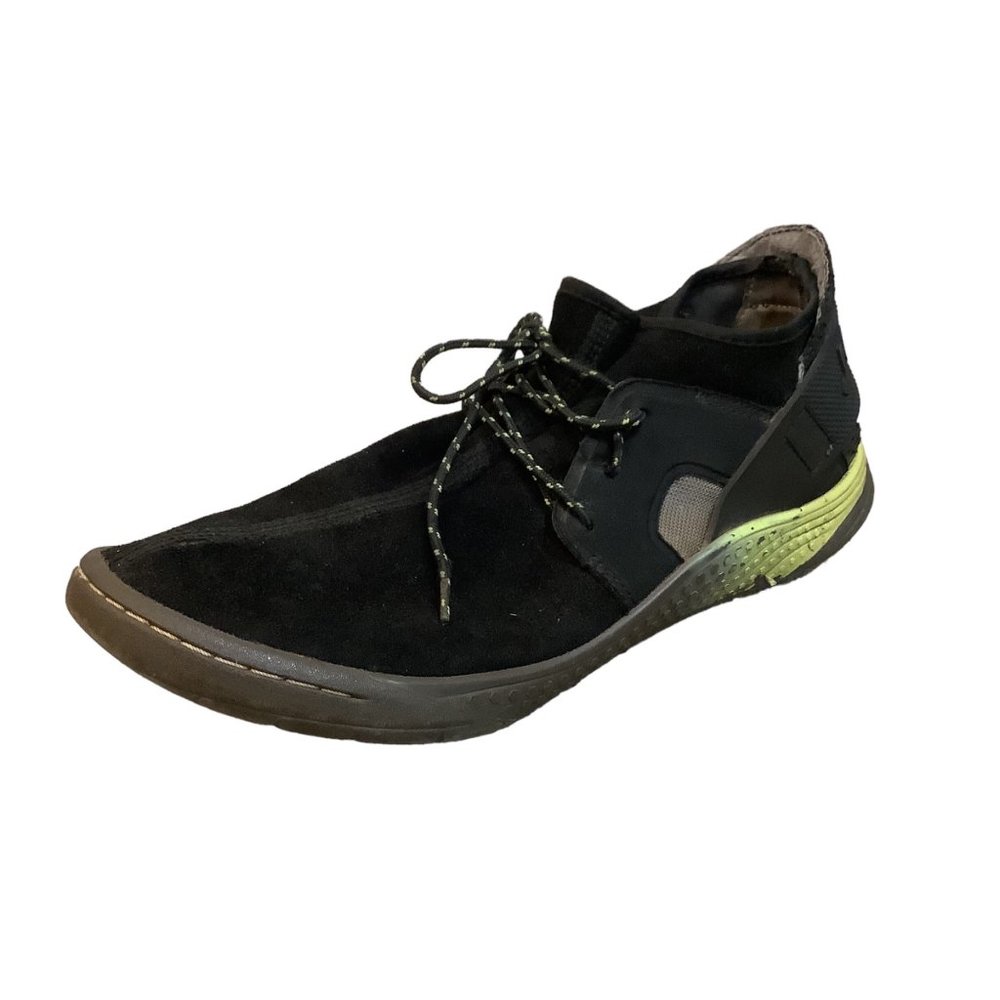 JSPORT Men's Black Leather Lace Up Sneakers- Size 10